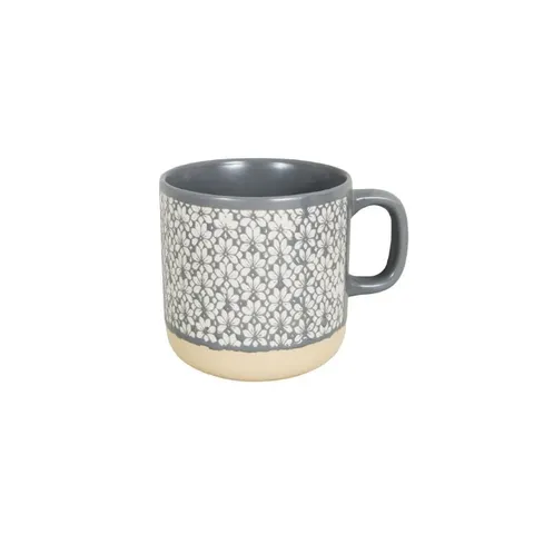 Funkilines Grey Patterned Ceramic Mug