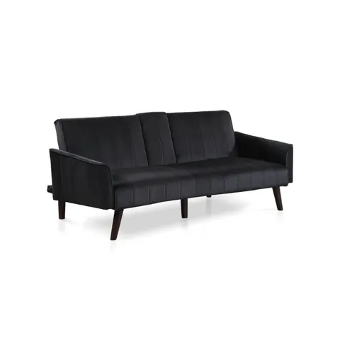 Minx Black Velvet Sleeper Couch