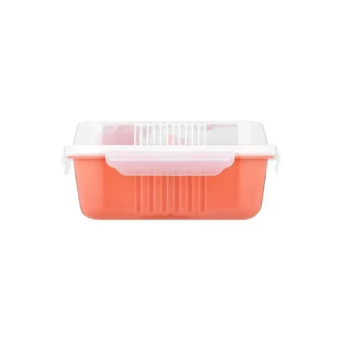 Legend Snappy 1.7L Coral Lunch Box Side